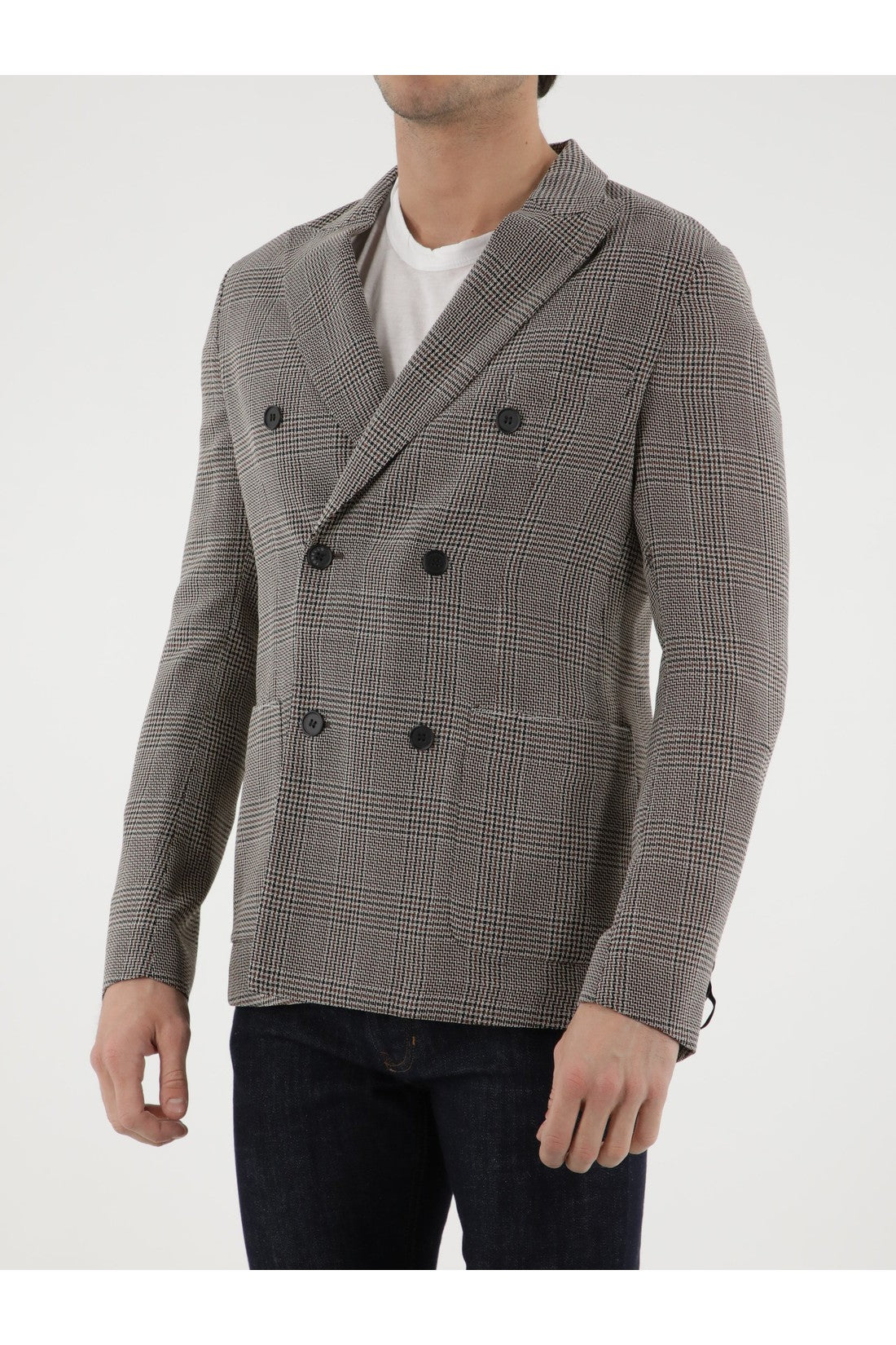 TONELLO-OUTLET-SALE-Double-breasted Glen plaid jacket-ARCHIVIST