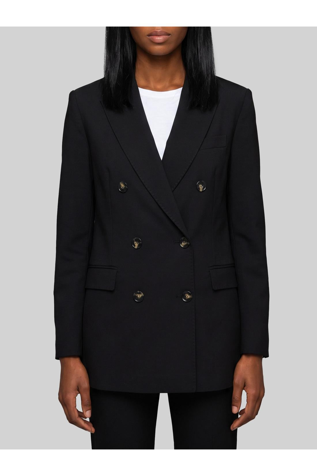 Sutton new york-OUTLET-SALE-Double-breasted black jacket-ARCHIVIST