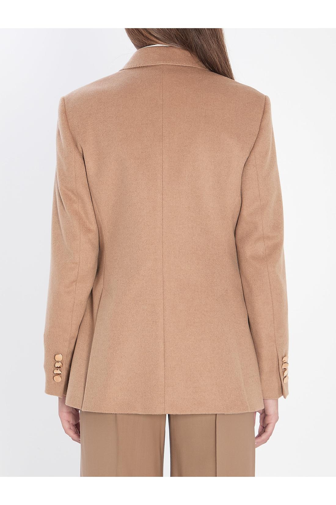 Max Mara-OUTLET-SALE-Double-breasted blazer in camel-ARCHIVIST