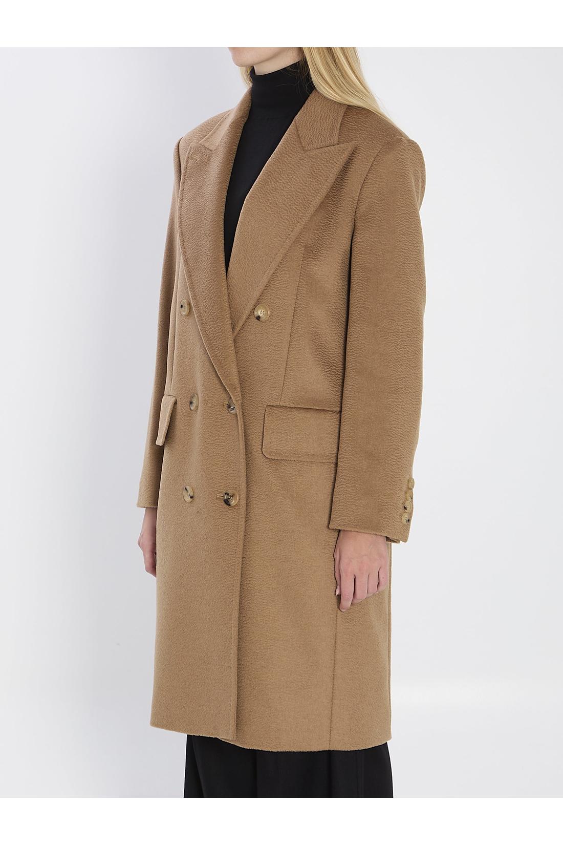 Max Mara-OUTLET-SALE-Double-breasted camel coat-ARCHIVIST