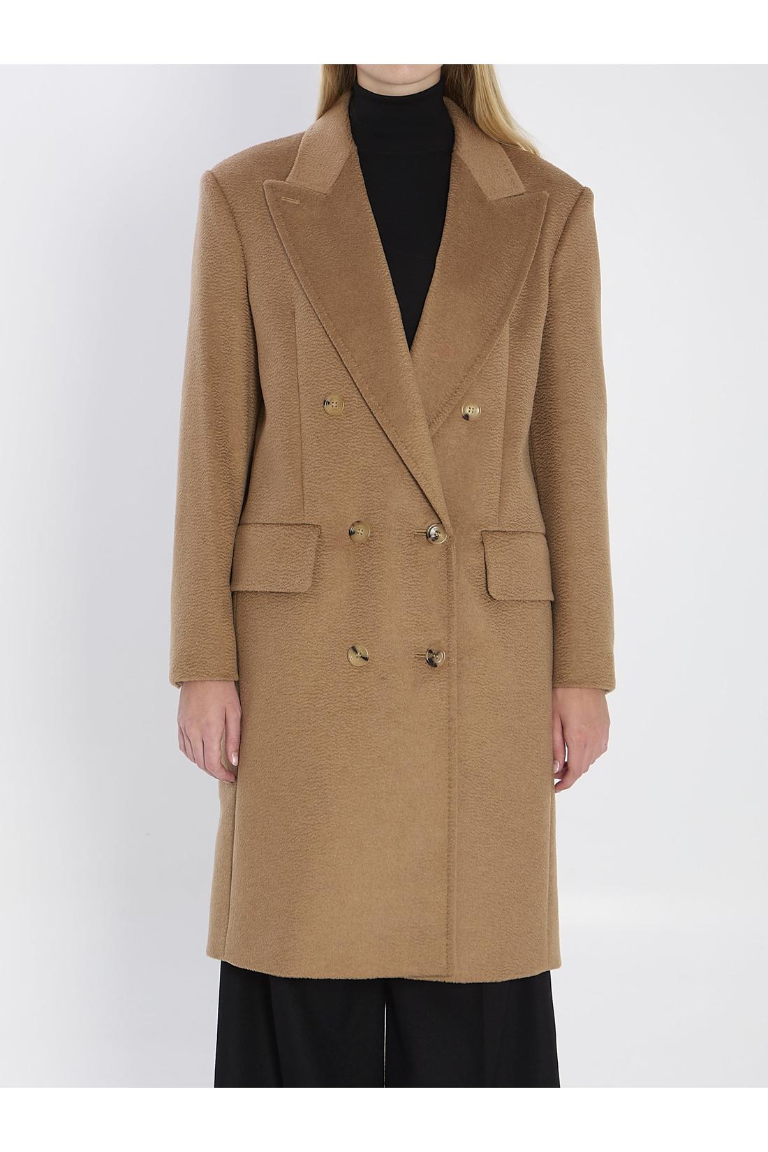 Max Mara-OUTLET-SALE-Double-breasted camel coat-ARCHIVIST