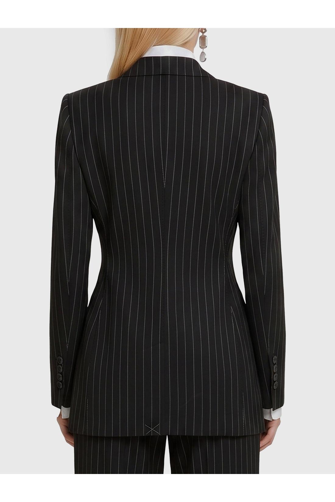 Dolce & Gabbana-OUTLET-SALE-Double-breasted chalk stripe jacket-ARCHIVIST
