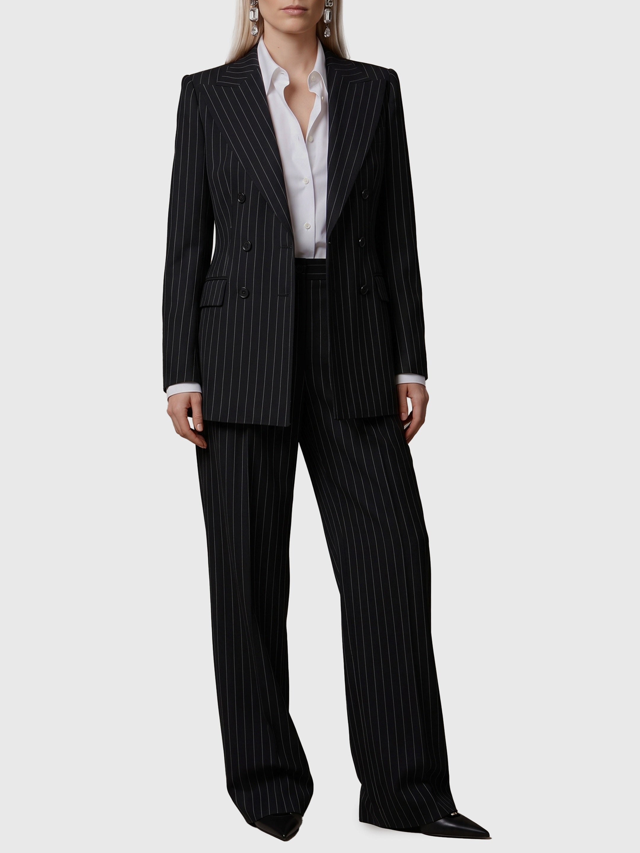 Dolce&gabbana-OUTLET-SALE-Double-breasted chalk stripe jacket-ARCHIVIST