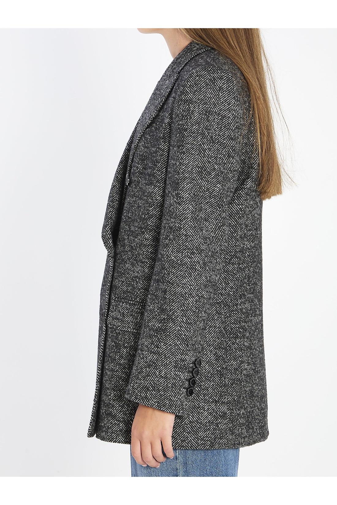 Dolce & Gabbana-OUTLET-SALE-Double-breasted chevron jacket-ARCHIVIST