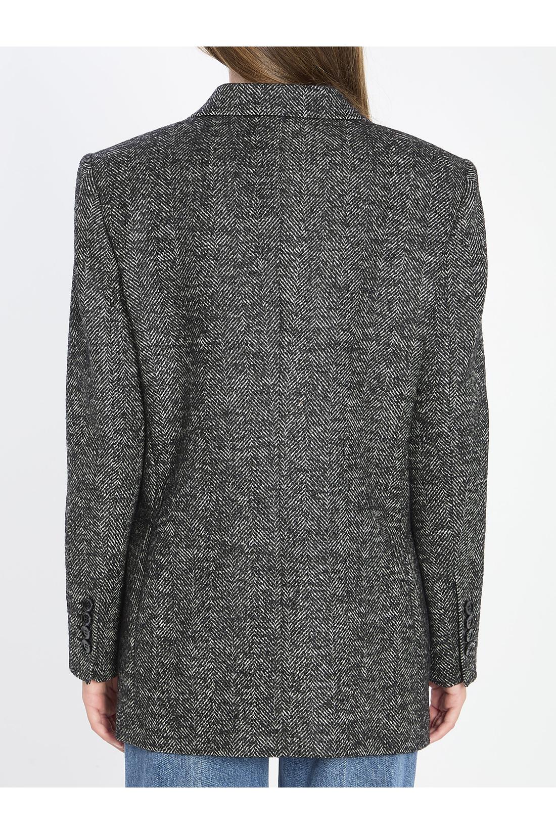 Dolce & Gabbana-OUTLET-SALE-Double-breasted chevron jacket-ARCHIVIST