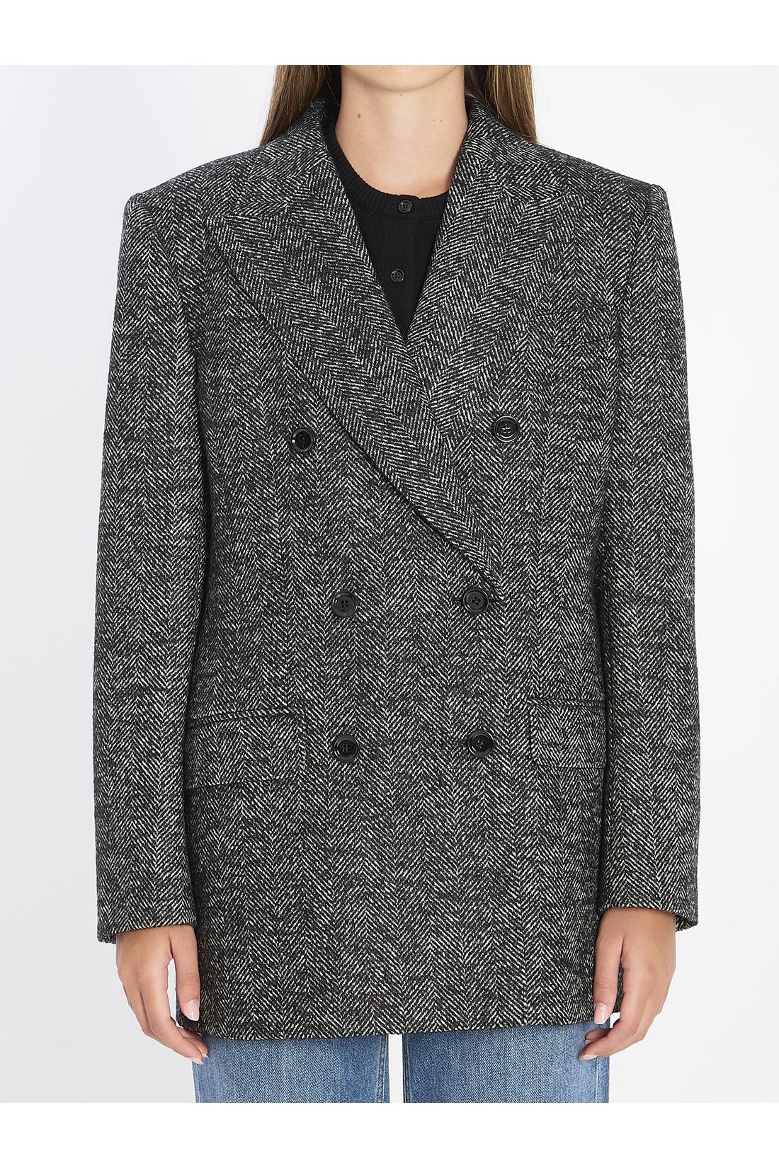 Dolce & Gabbana-OUTLET-SALE-Double-breasted chevron jacket-ARCHIVIST