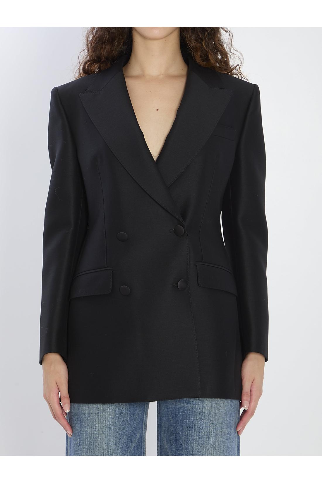 Dolce & Gabbana-OUTLET-SALE-Double-breasted jacket in faille-ARCHIVIST