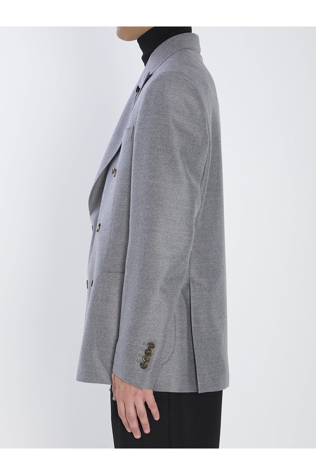 Lardini-OUTLET-SALE-Double-breasted jacket in pure virgin wool-ARCHIVIST