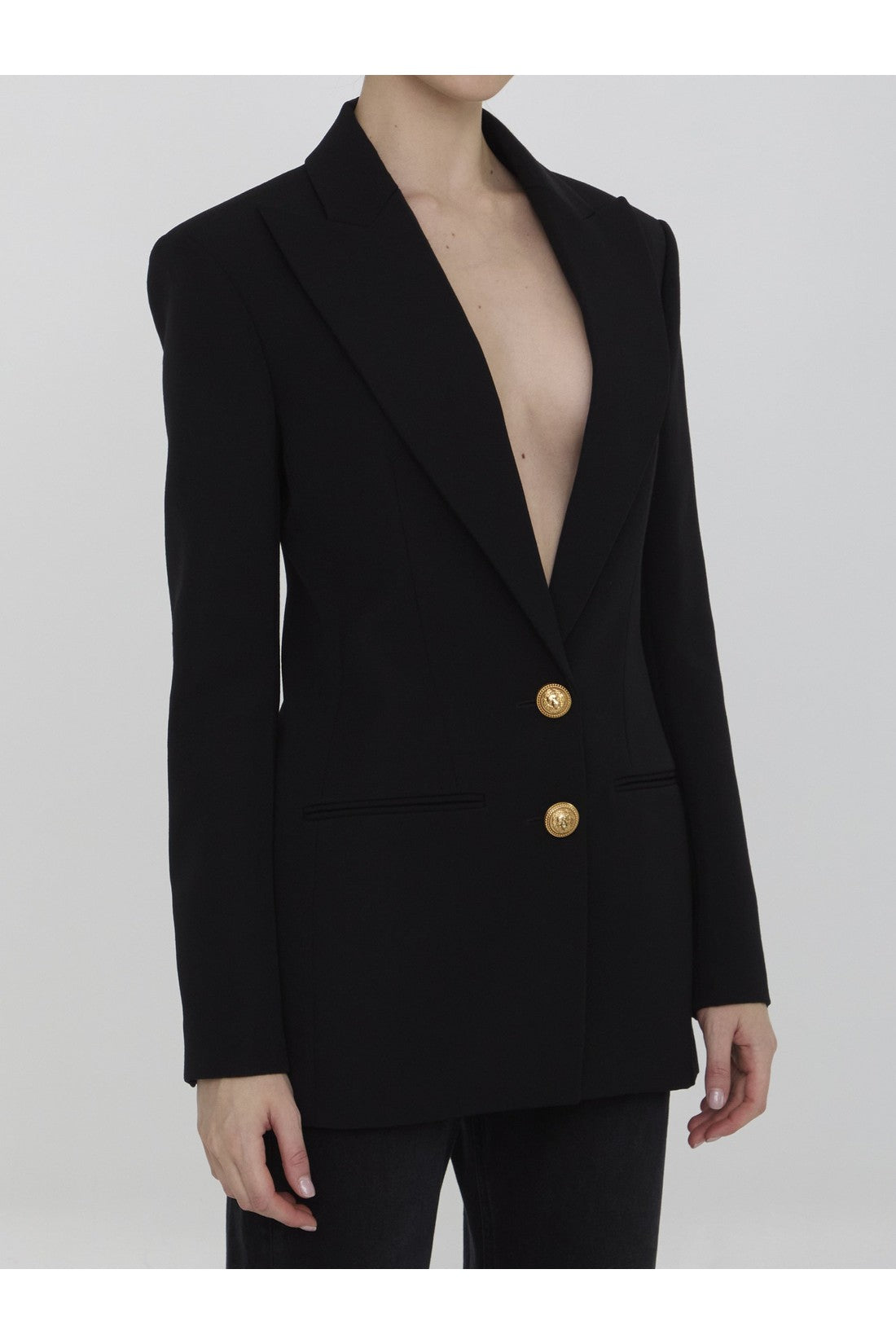 BALMAIN-OUTLET-SALE-Double-breasted jacket in wool-ARCHIVIST