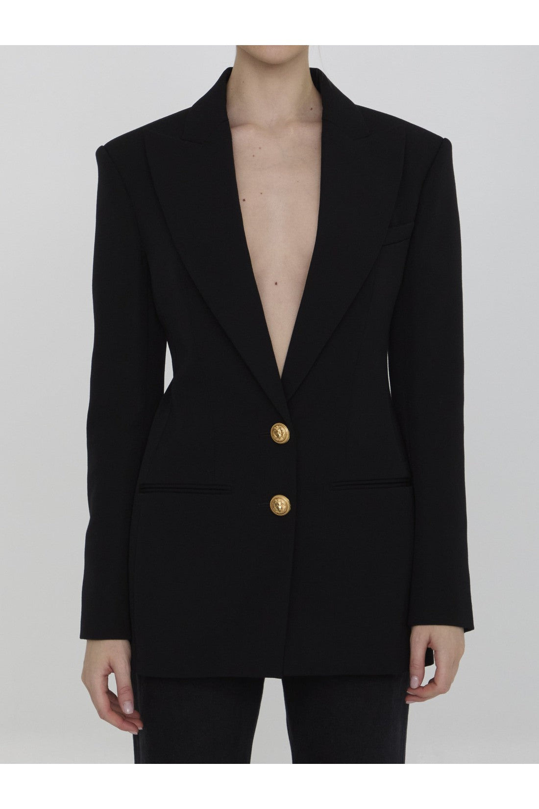 BALMAIN-OUTLET-SALE-Double-breasted jacket in wool-ARCHIVIST