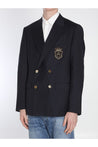 Dolce & Gabbana-OUTLET-SALE-Double-breasted jacket with patch-ARCHIVIST