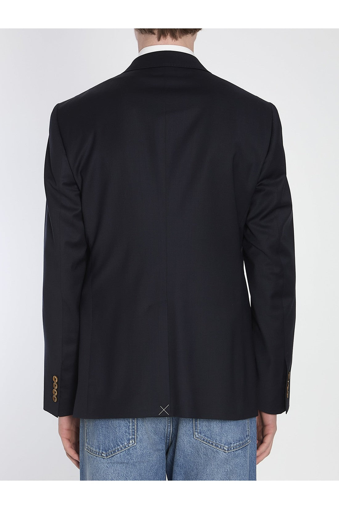 Dolce & Gabbana-OUTLET-SALE-Double-breasted jacket with patch-ARCHIVIST