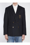Dolce & Gabbana-OUTLET-SALE-Double-breasted jacket with patch-ARCHIVIST