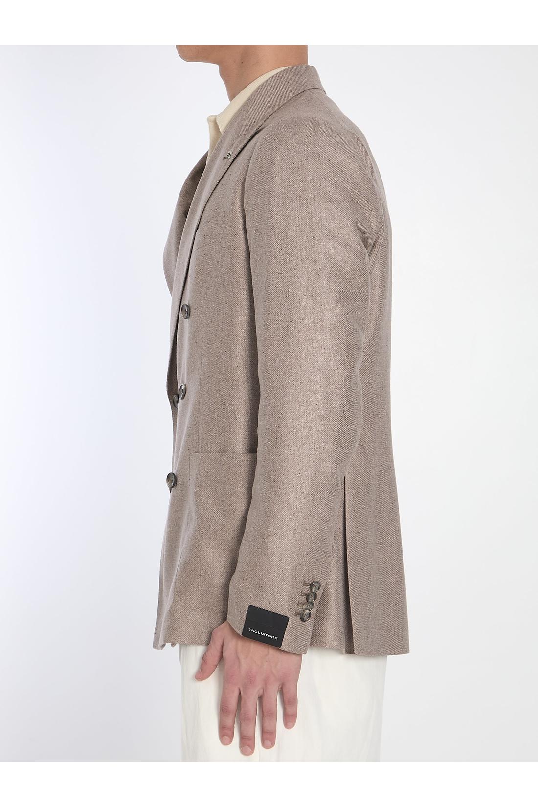 Tagliatore-OUTLET-SALE-Double-breasted silk jacket-ARCHIVIST