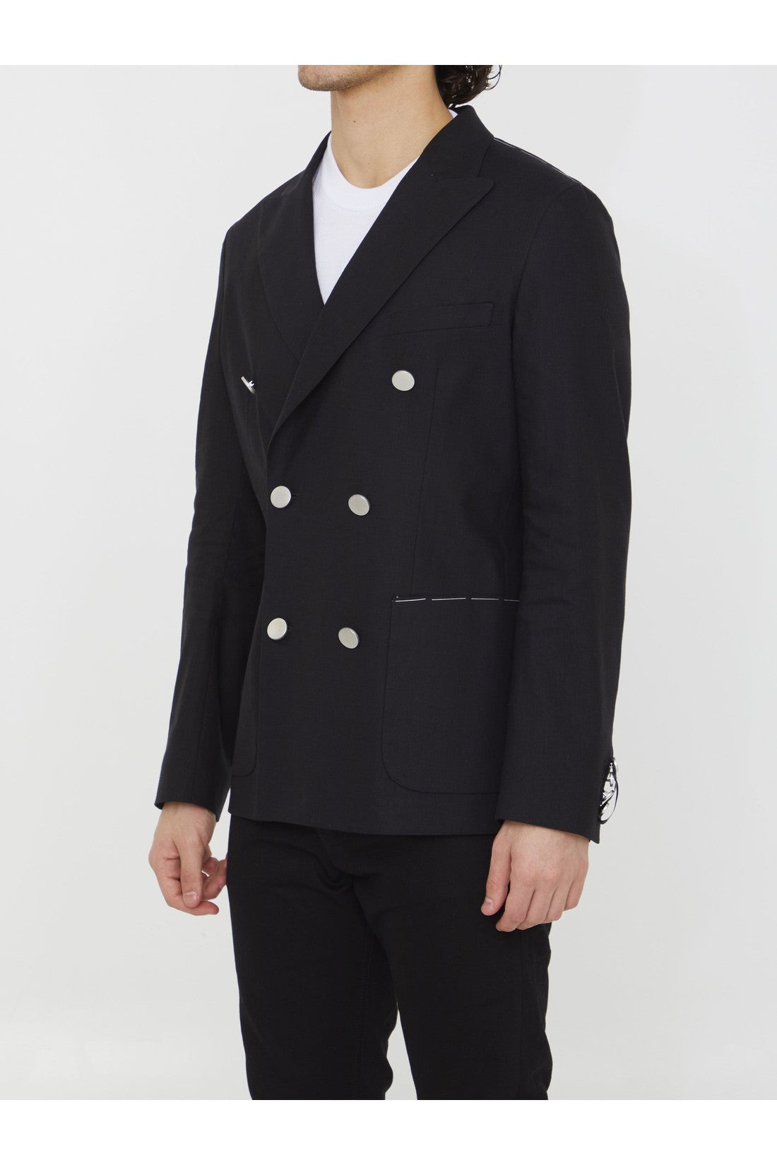 TONELLO-OUTLET-SALE-Double-breasted stretch jacket-ARCHIVIST