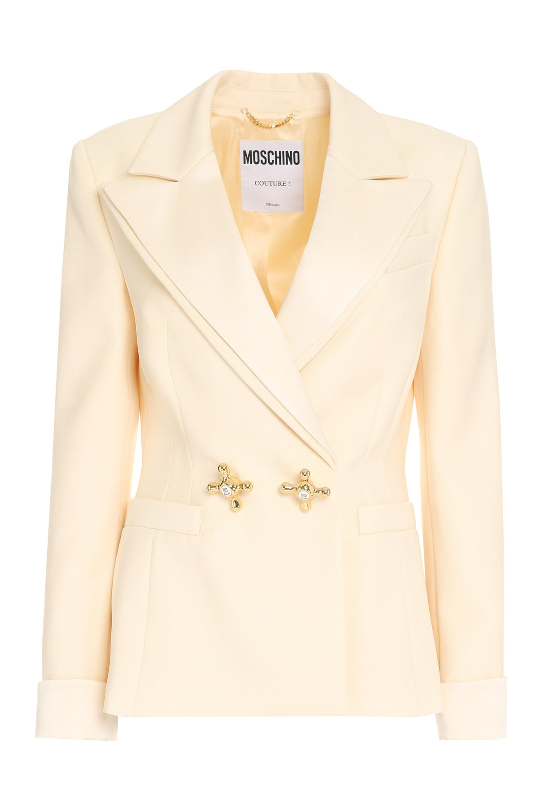 Moschino-OUTLET-SALE-Double-breasted wool blazer-ARCHIVIST