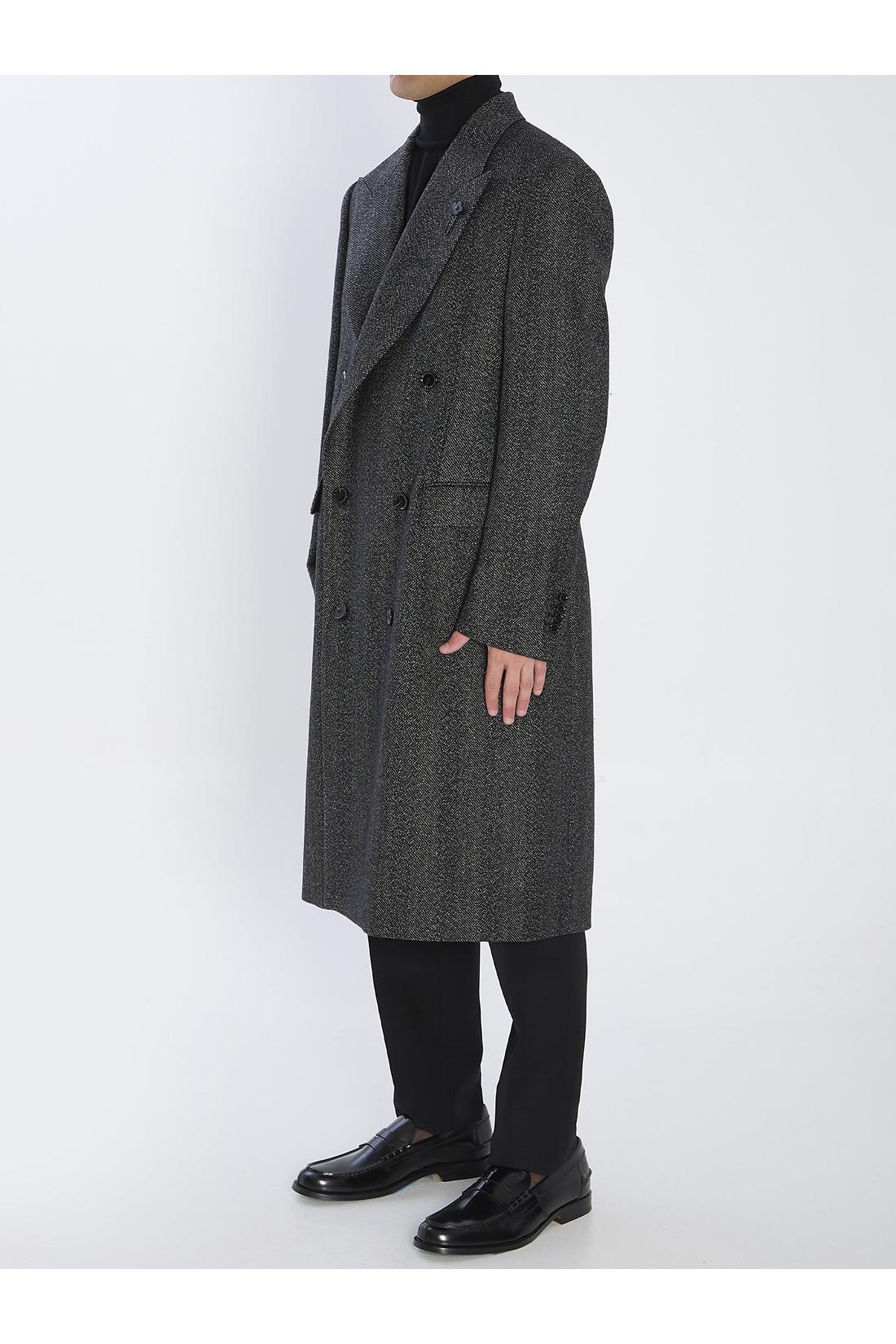 Lardini-OUTLET-SALE-Double-breasted wool coat-ARCHIVIST