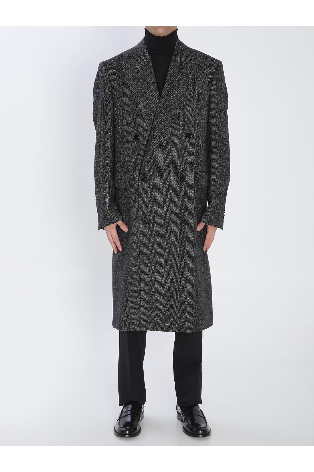 Lardini-OUTLET-SALE-Double-breasted wool coat-ARCHIVIST