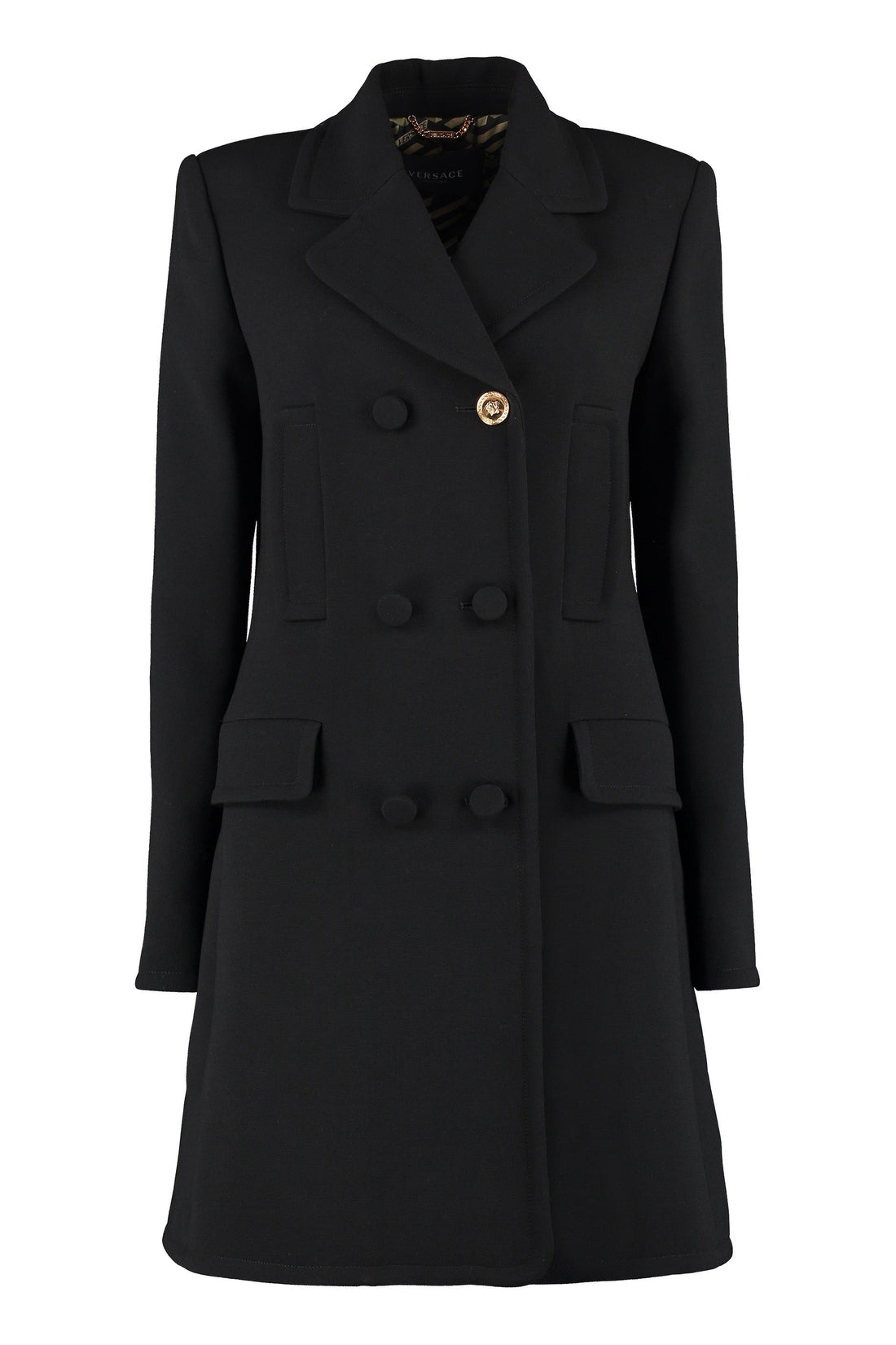 Versace-OUTLET-SALE-Double-breasted wool coat-ARCHIVIST