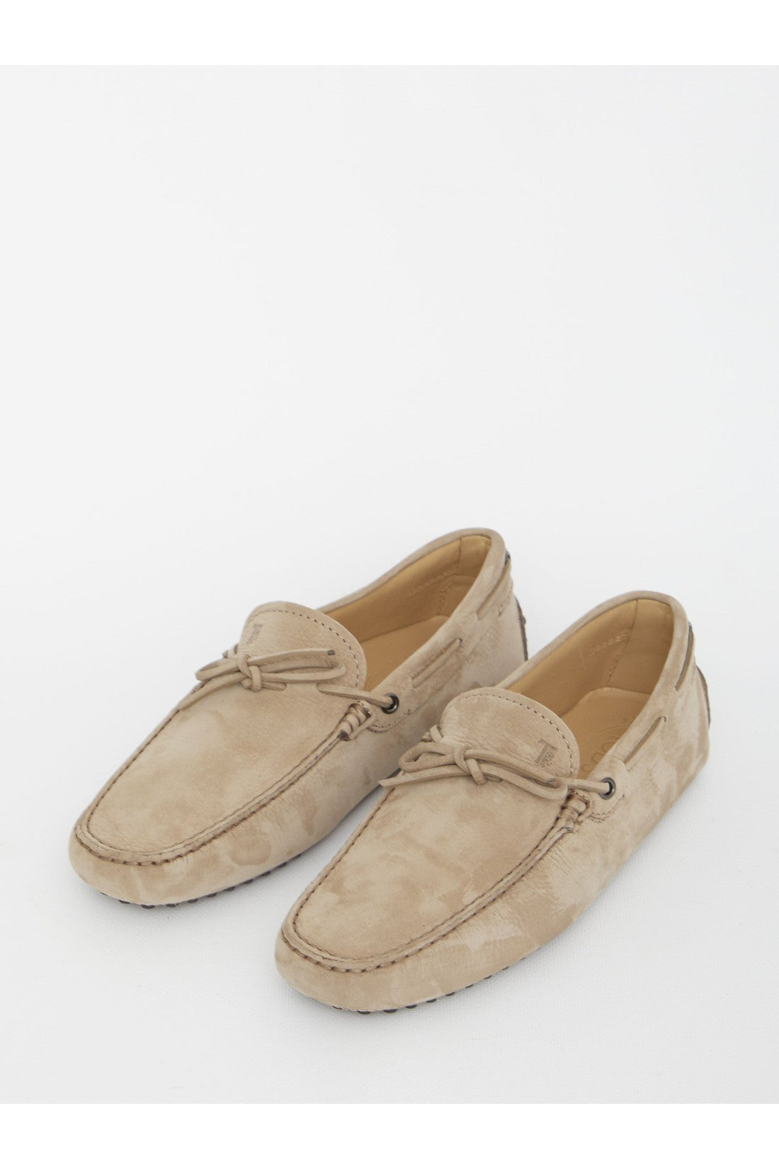 TOD'S-OUTLET-SALE-Dove-colored Gommino loafers-ARCHIVIST