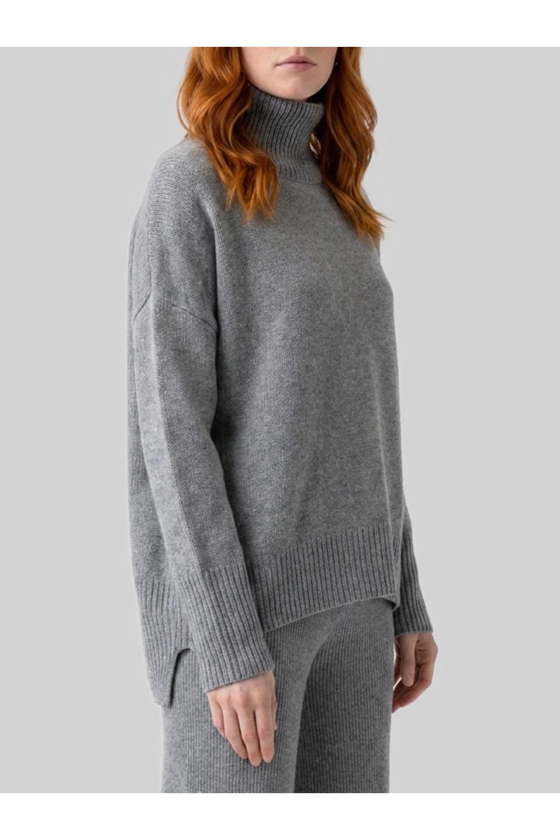 Lisa Yang-OUTLET-SALE-Dove grey Heidi sweater-ARCHIVIST