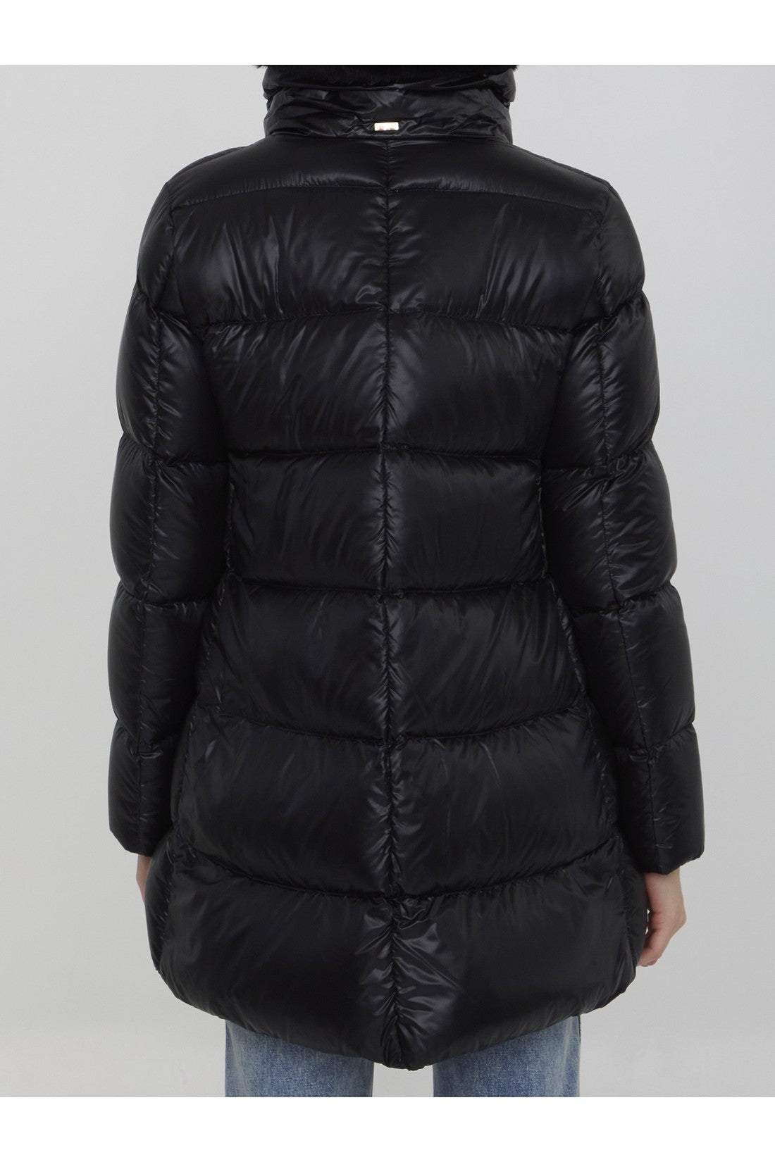 HERNO-OUTLET-SALE-Down jacket in nylon and eco-fur-ARCHIVIST