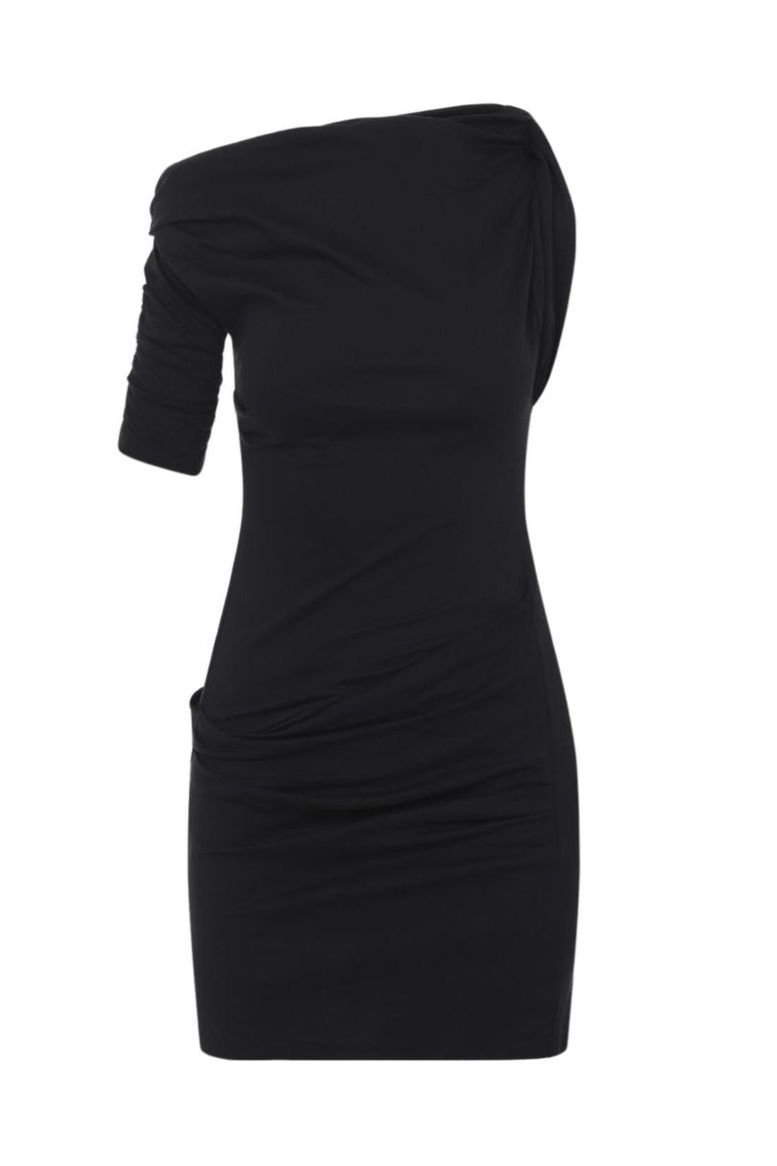 Drapeado mini dress-Kleider & Röcke-Jacquemus-M-SCHWARZ-ARCHIVIST