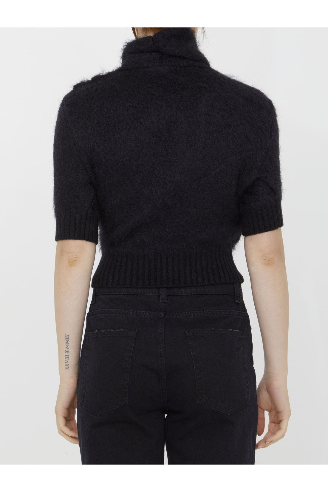 BALMAIN-OUTLET-SALE-Draped cropped top-ARCHIVIST