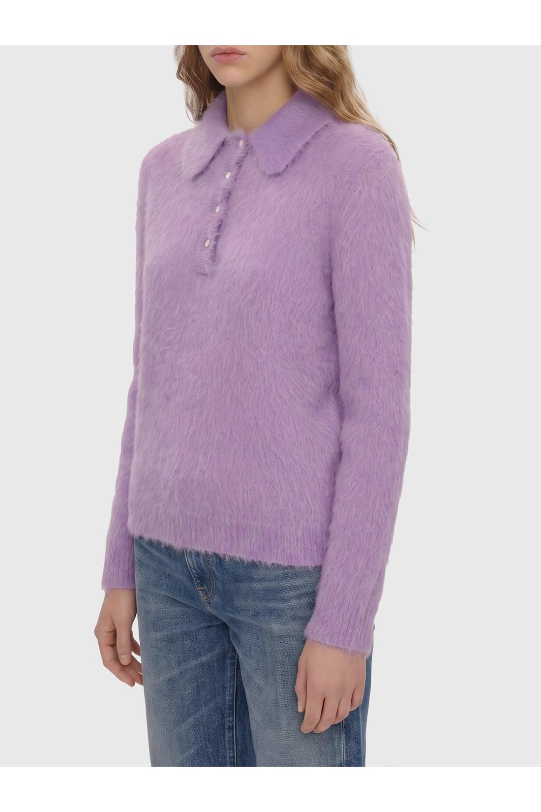 Chloé-OUTLET-SALE-Dreamy Lavander polo-style pullover-ARCHIVIST
