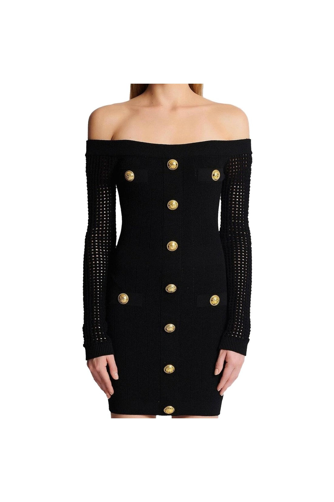 BALMAIN-OUTLET-SALE-Dres Schwarz-ARCHIVIST