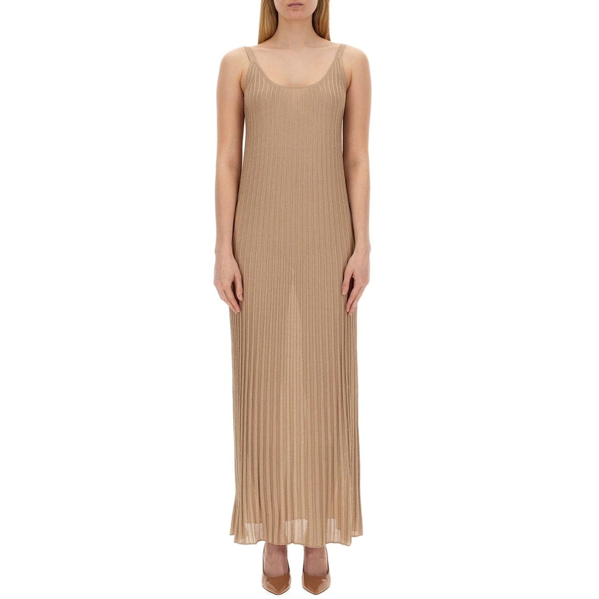 Max Mara-OUTLET-SALE-Dress BEIGE-ARCHIVIST