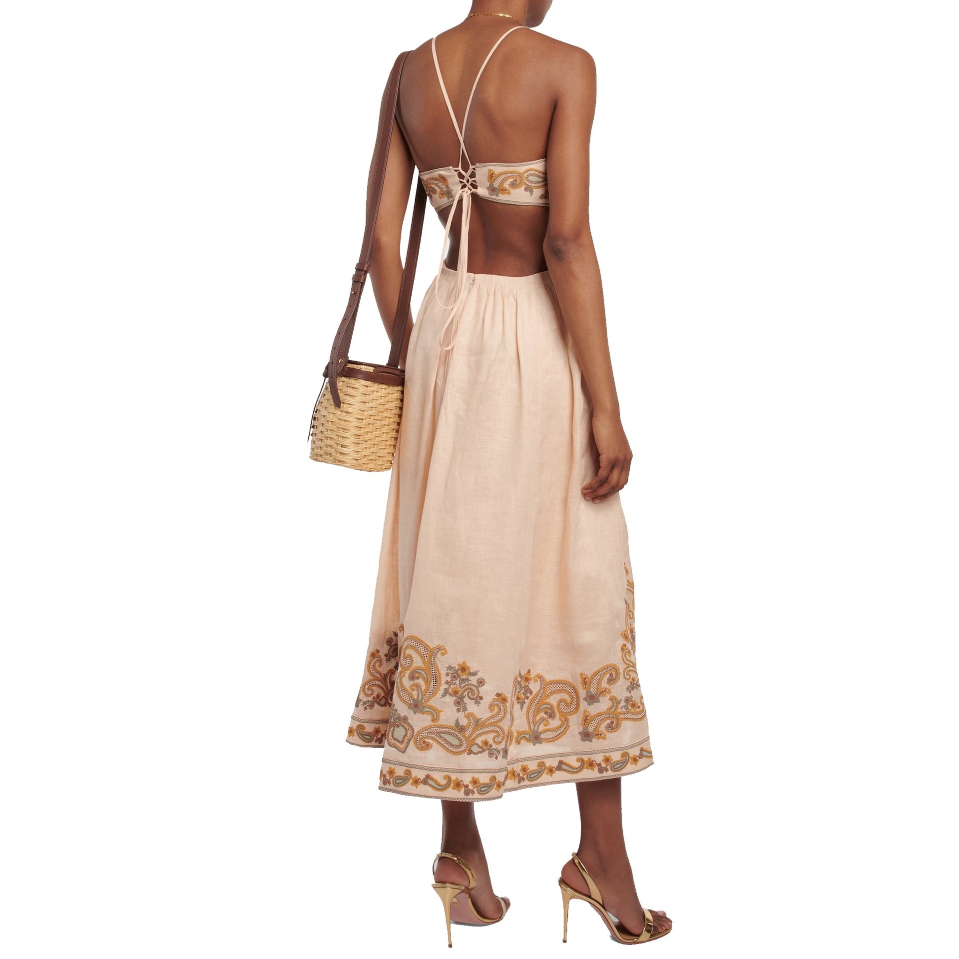 ZIMMERMANN-OUTLET-SALE-Dress BEIGE-ARCHIVIST