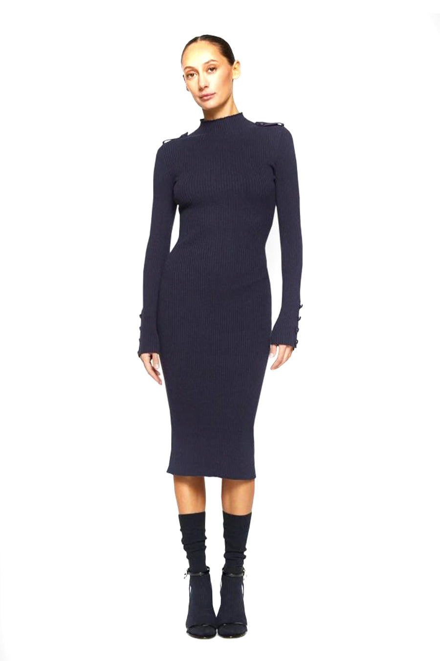 Dondup-OUTLET-SALE-Dress BLAU-ARCHIVIST