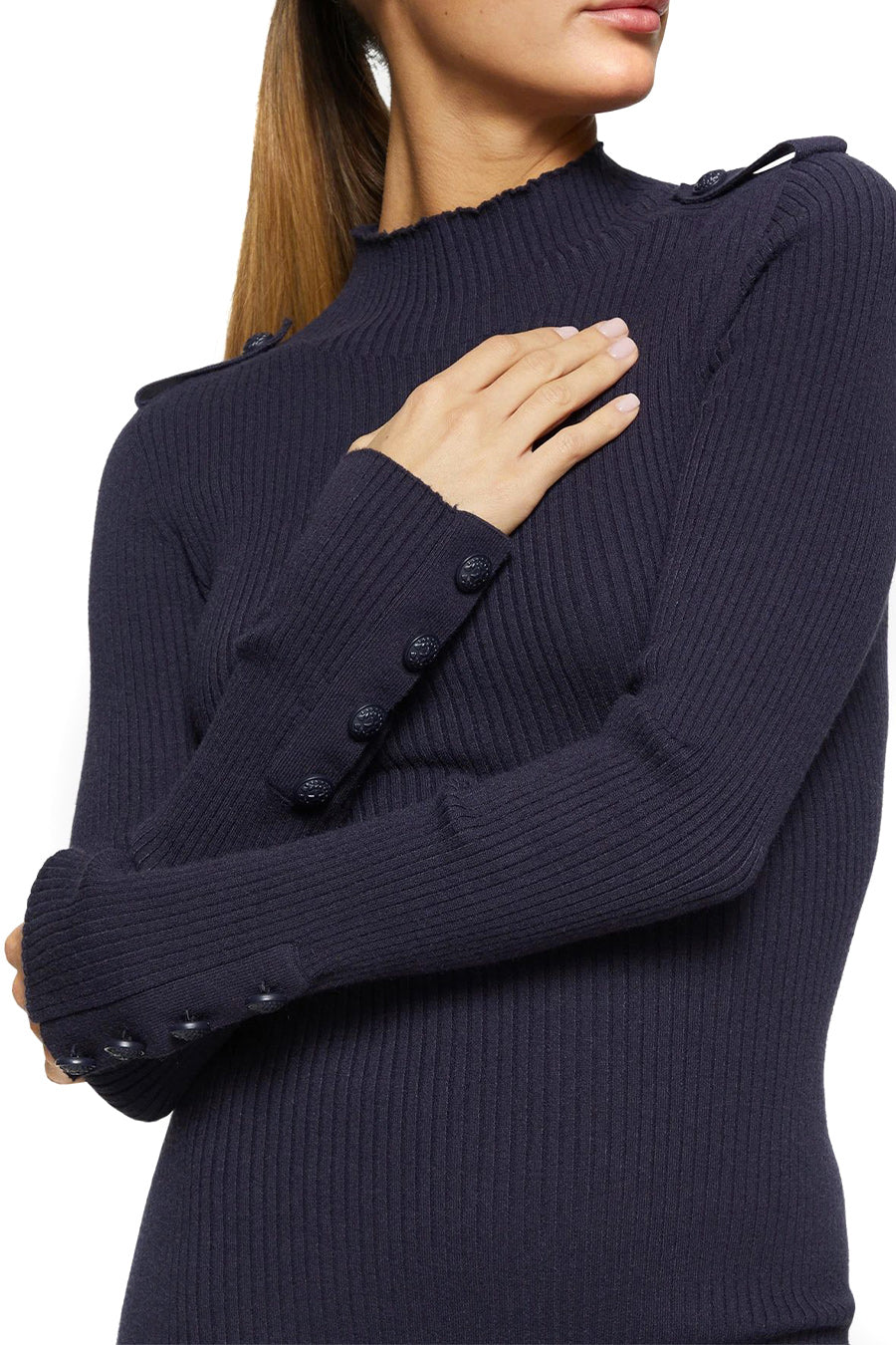 Dondup-OUTLET-SALE-Dress BLAU-ARCHIVIST