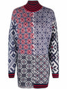 GOLDEN GOOSE-OUTLET-SALE-Dress Dominika Wool Norway Patchwork Jacquard-ARCHIVIST