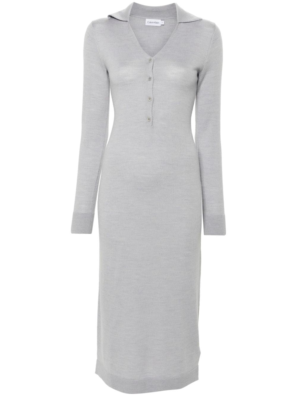 Calvin Klein-OUTLET-SALE-Dress GRAU-ARCHIVIST