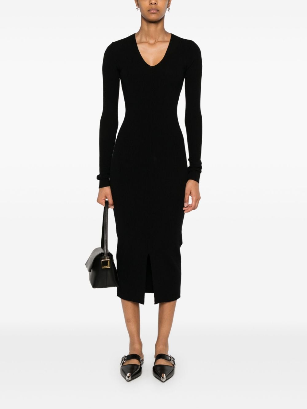 Calvin Klein-OUTLET-SALE-Dress SCHWARZ-ARCHIVIST