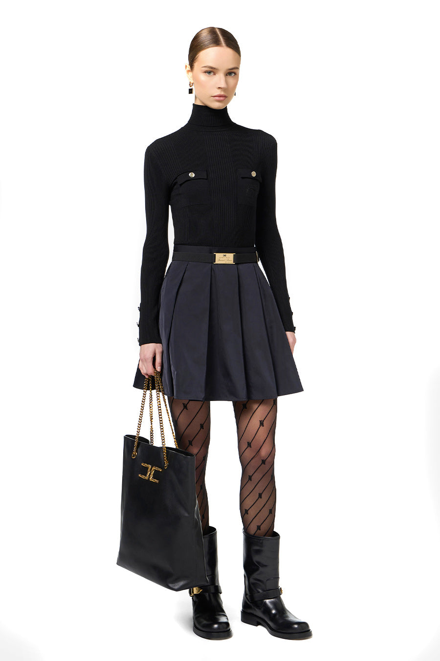Elisabetta Franchi-OUTLET-SALE-Dress SCHWARZ-ARCHIVIST