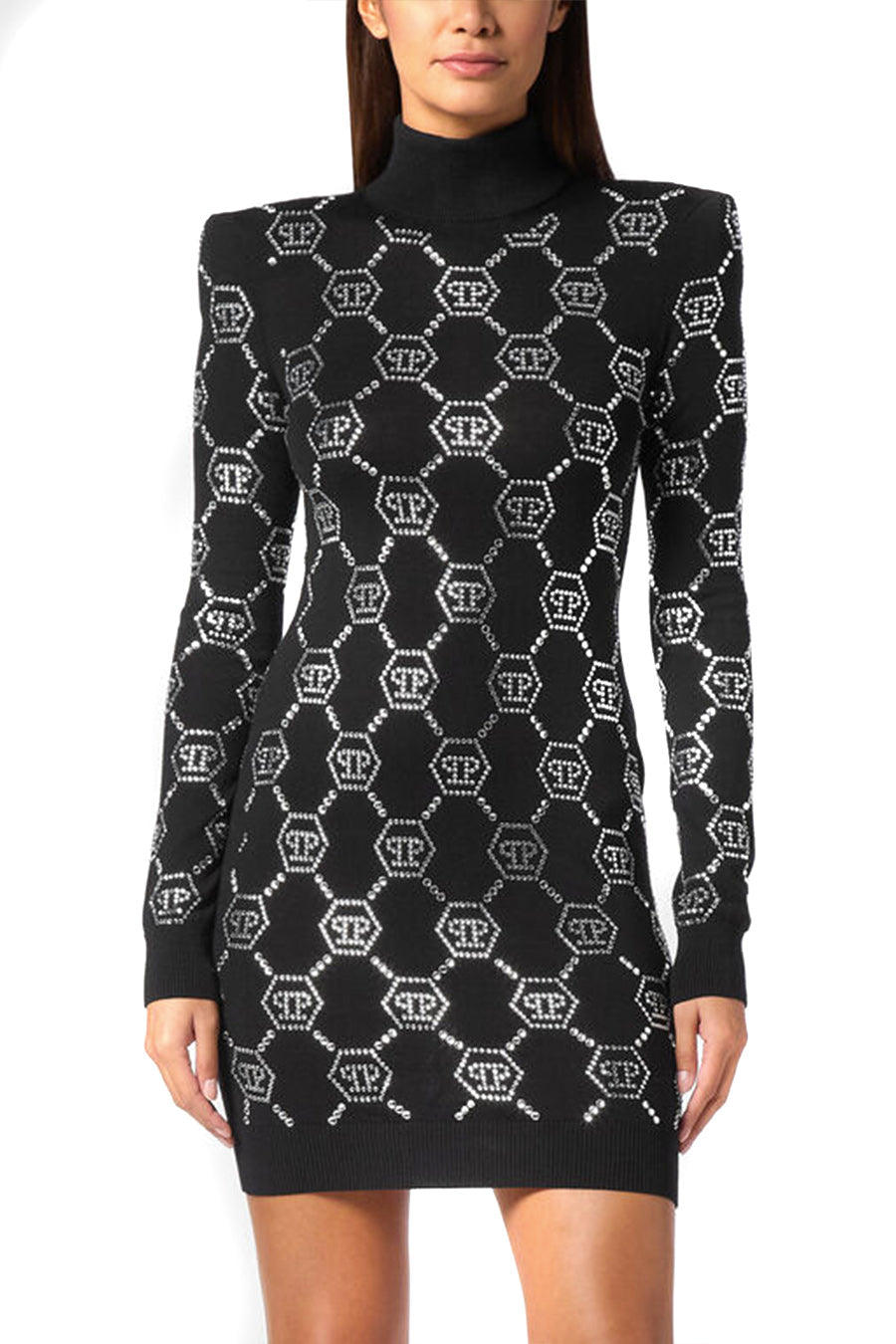 Philipp Plein-OUTLET-SALE-Dress SCHWARZ-ARCHIVIST