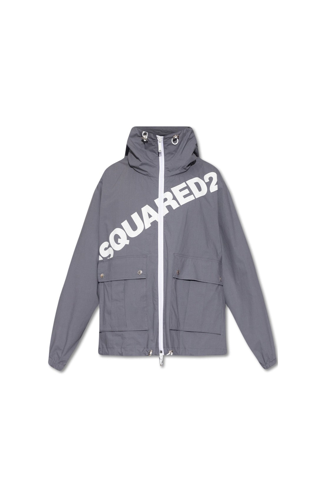 DSQUARED2-OUTLET-SALE-Dsquared2 Logo Hooded Windbreaker-ARCHIVIST