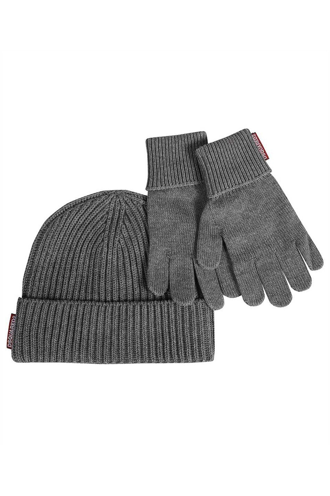 Knitted hat and gloves set