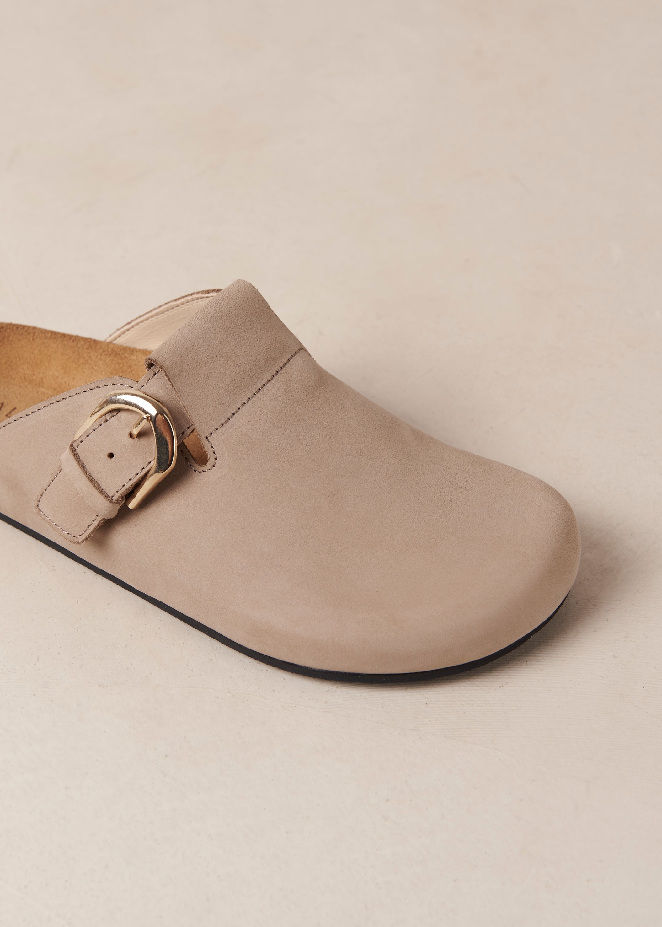 Travis Grey Leather Mules
