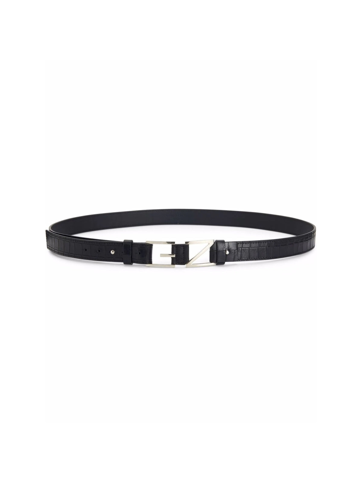 Croc-Effect GZ Block Logo Belt