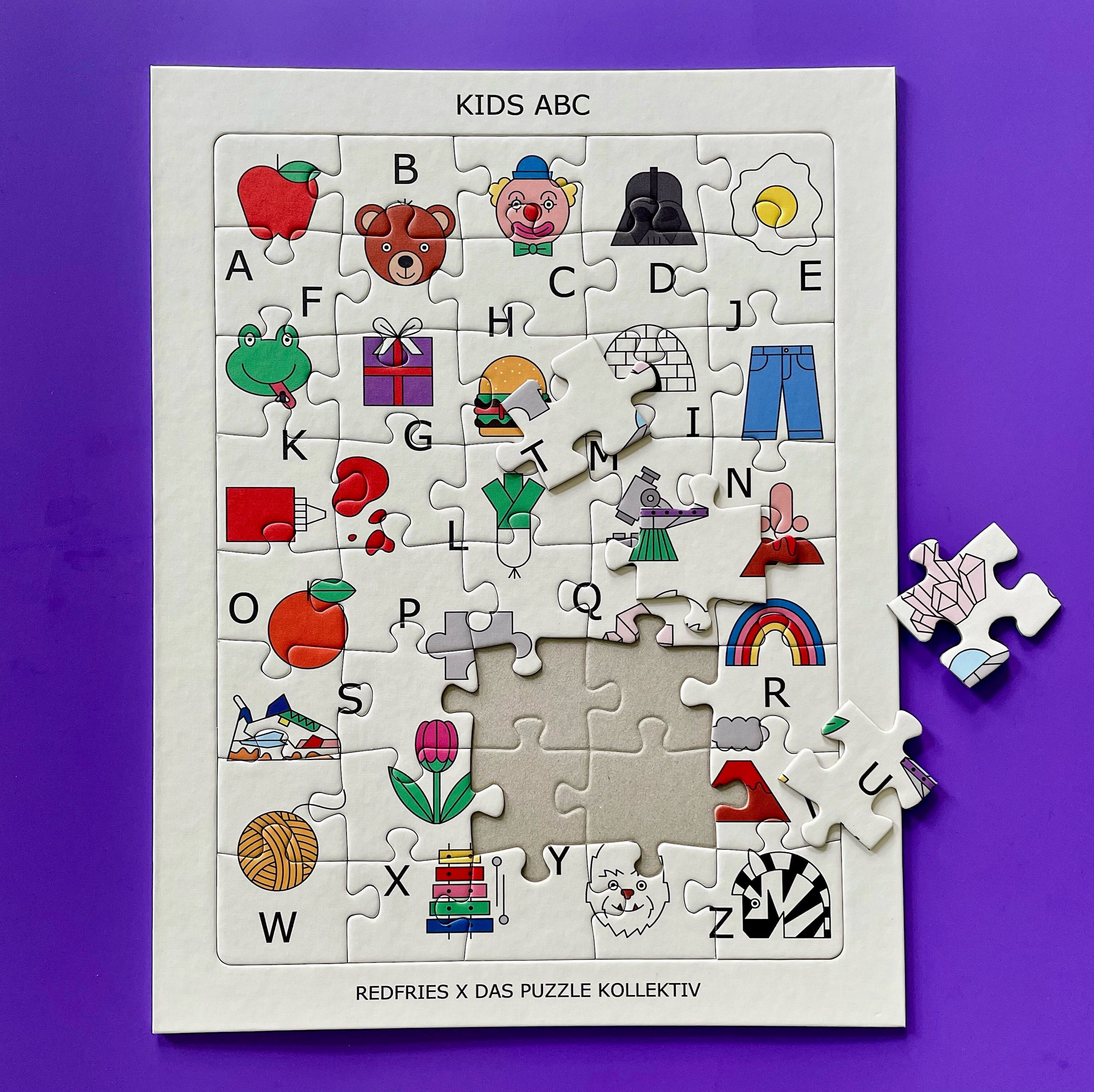 Das Puzzle Kollektiv-"KIDS ABC" 40-40 Teile-Black-Deal-Outlet-by-ARCHIVIST