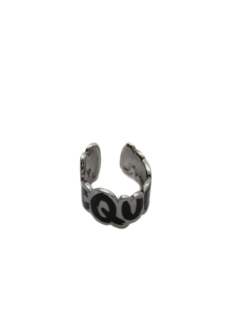 ALEXANDER MCQUEEN-OUTLET-SALE-Earring Schwarz-ARCHIVIST