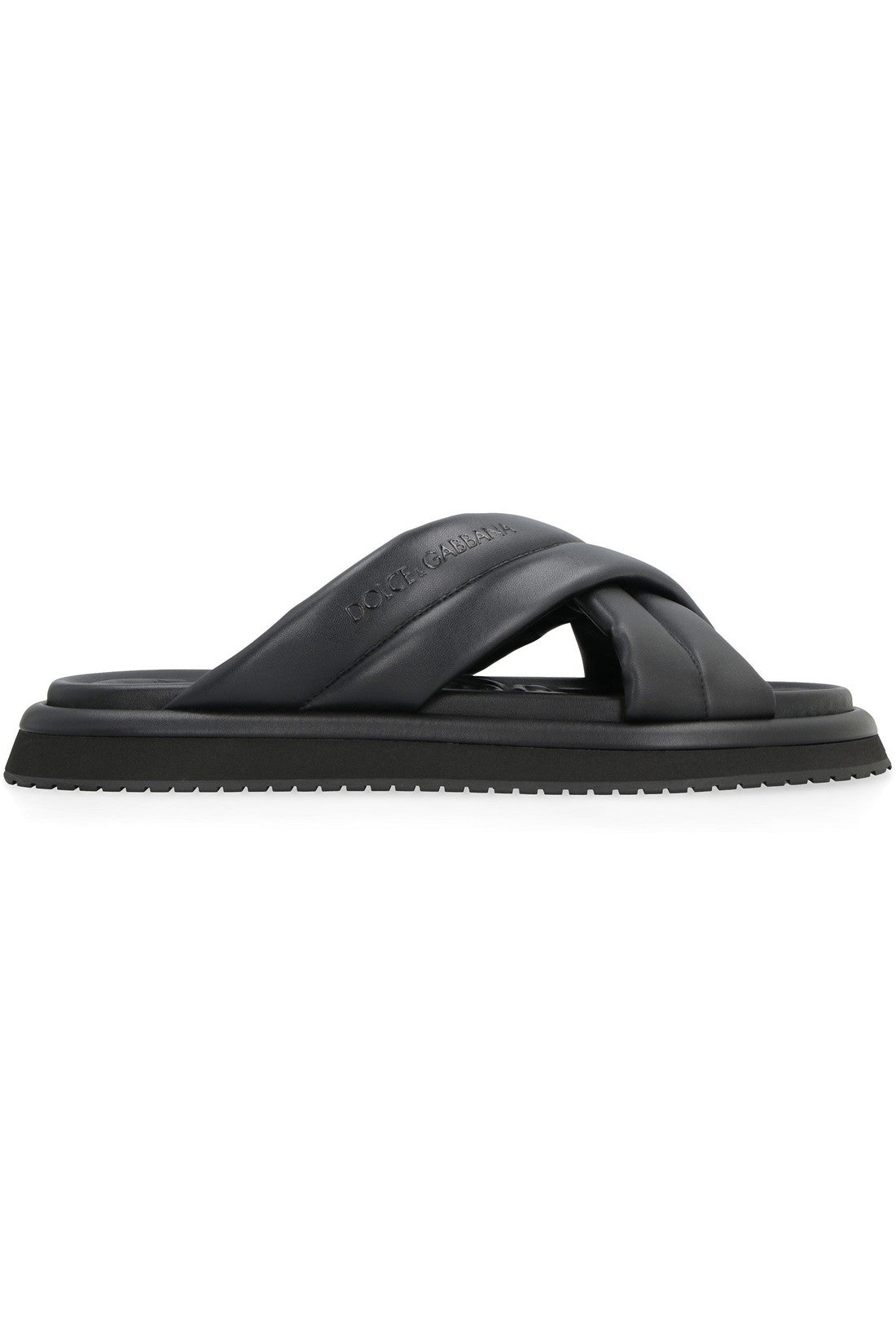 Dolce & Gabbana-OUTLET-SALE-Eco-leather slides-ARCHIVIST