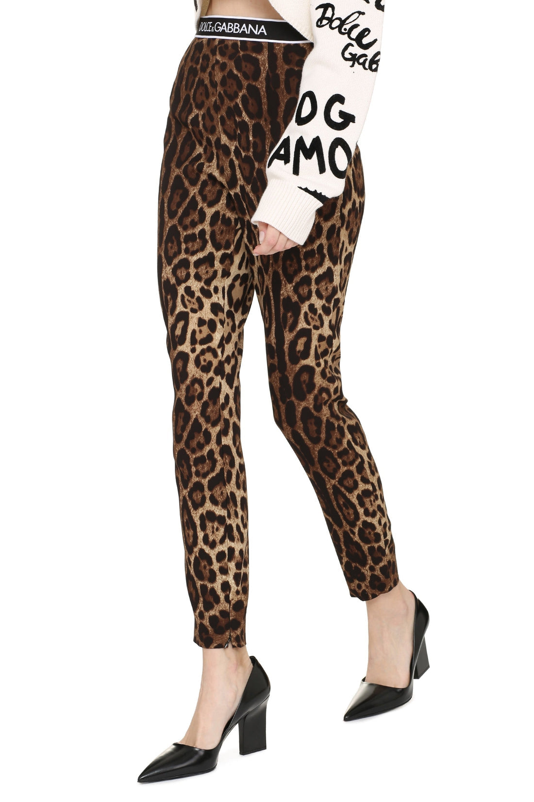 Dolce & Gabbana-OUTLET-SALE-Elasticated waist leggings-ARCHIVIST