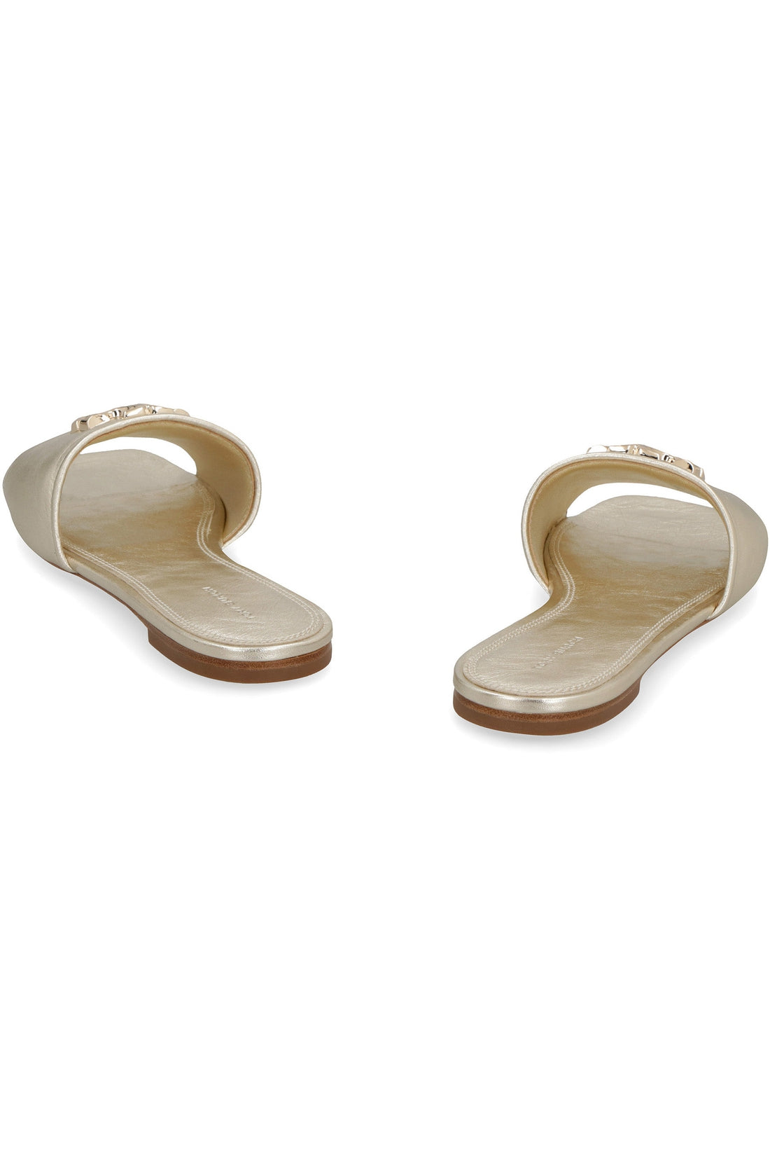 Tory Burch-OUTLET-SALE-Eleanor leather slides with logo-ARCHIVIST