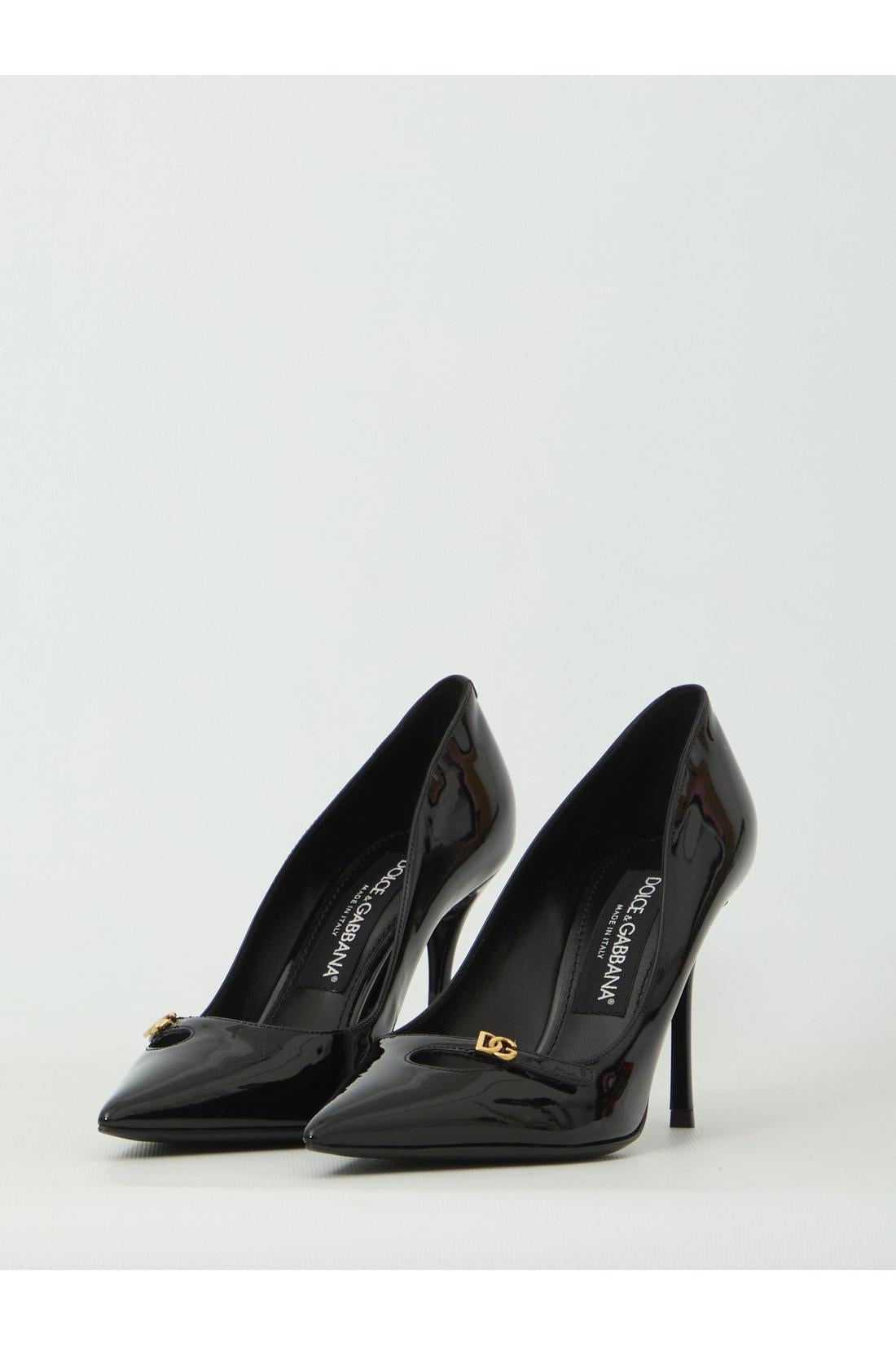 Dolce & Gabbana-OUTLET-SALE-Elegant patent leather pumps-ARCHIVIST