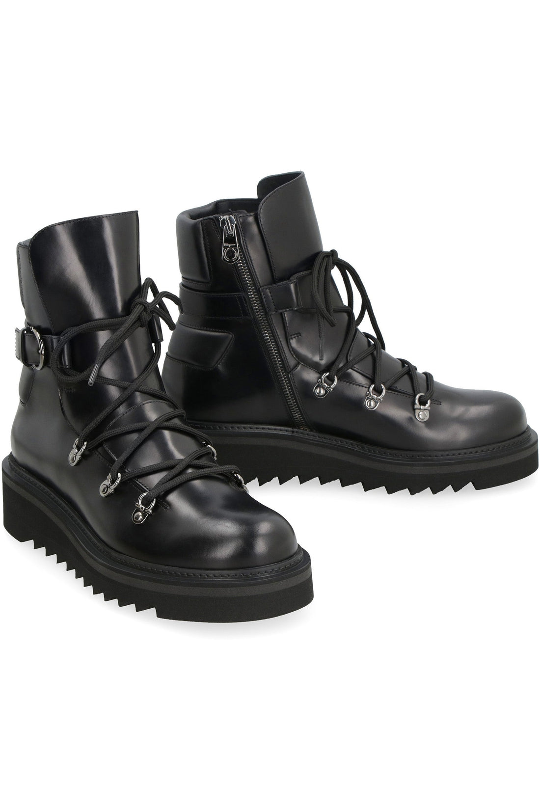 Salvatore Ferragamo-OUTLET-SALE-Elimo leather ankle boots-ARCHIVIST